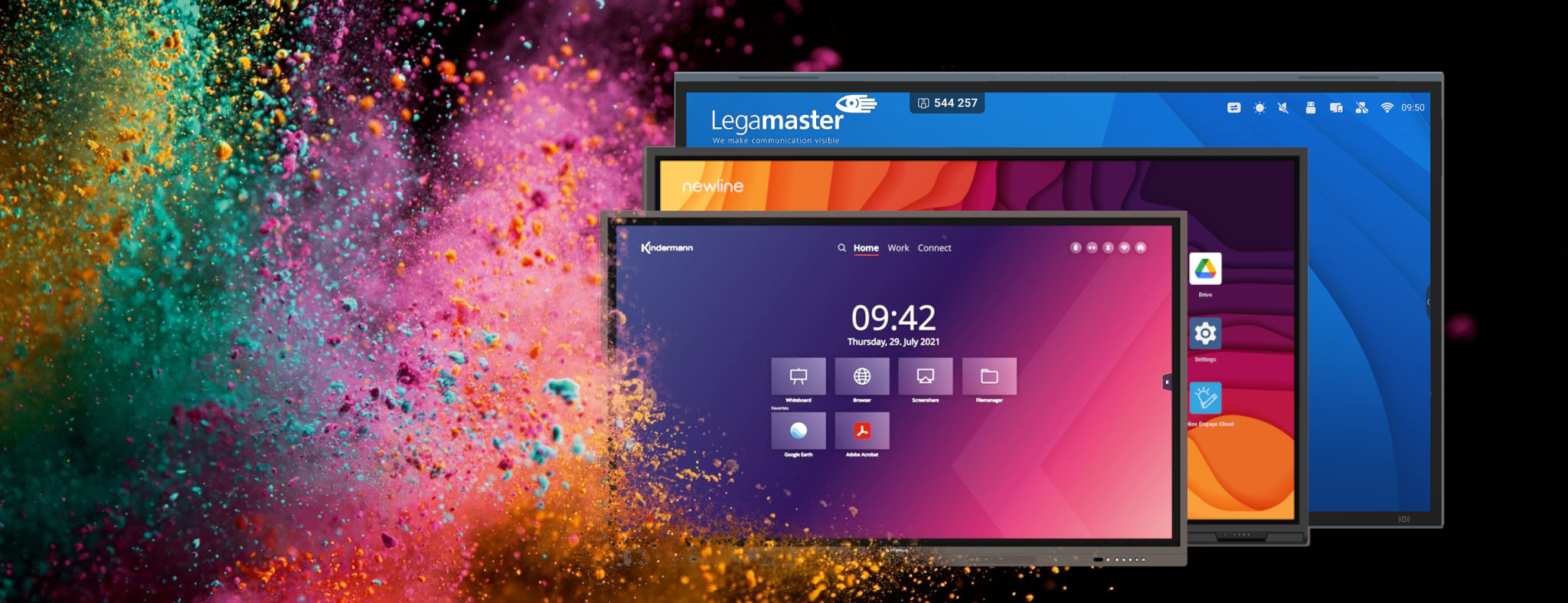 Touchdisplays Legamaster Kindermann Newline ppm-stuttgart