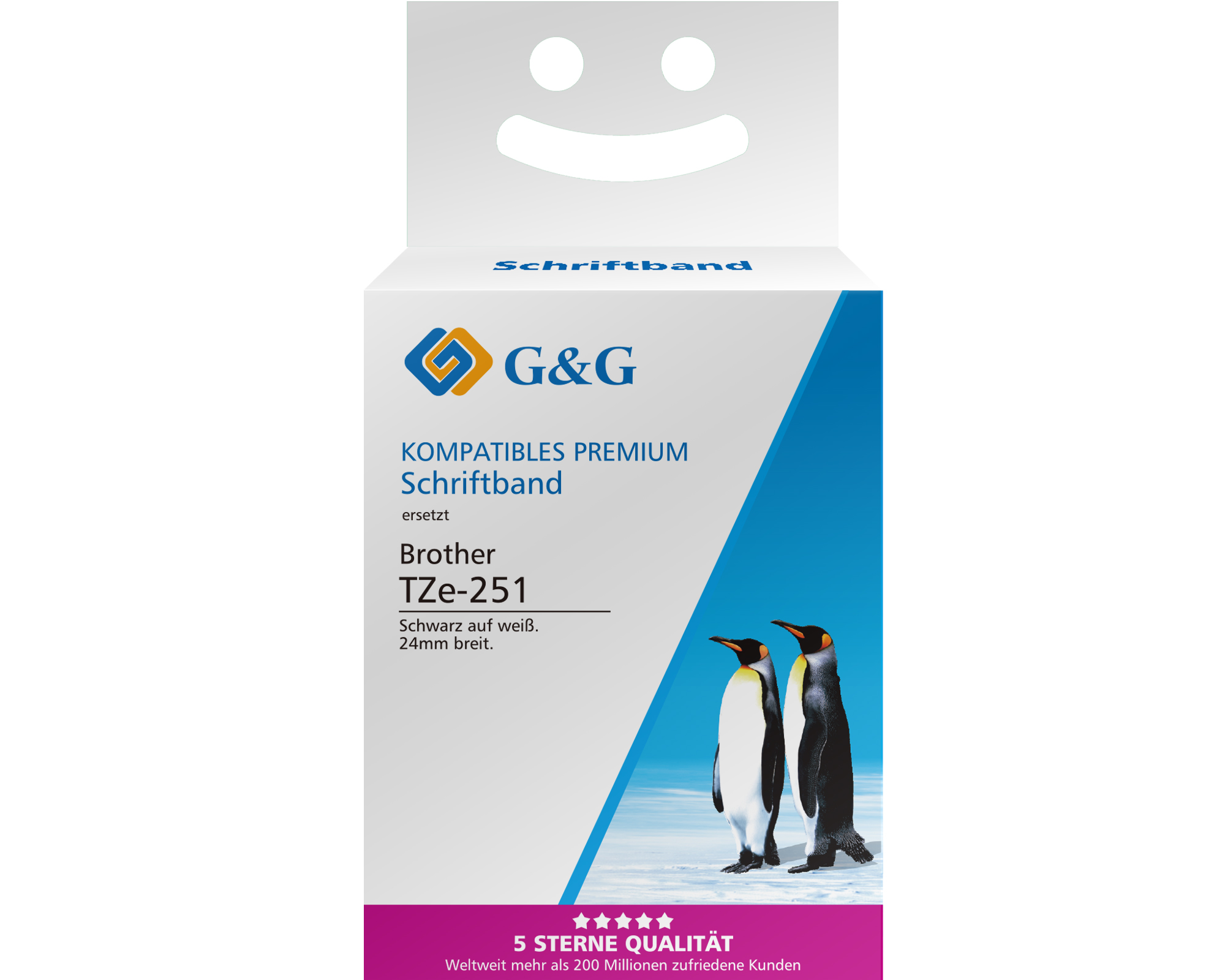 G & G Schriftbandkassette 15556 Brother TZe-251 ppm-stuttgart_Berlin