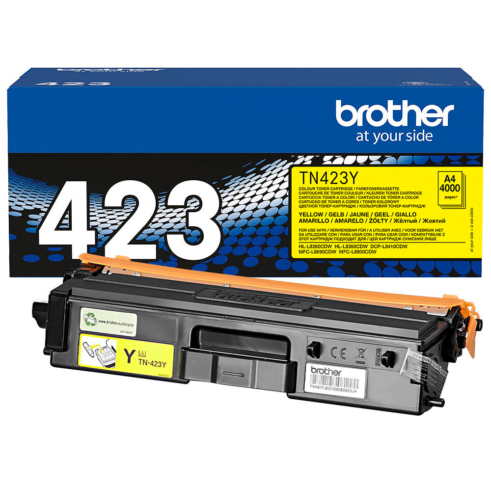 Brother TN423Y Laserdruck Tonerkartusche - Yellow - Originaler Pack - Laserdruck - 4000 Seiten