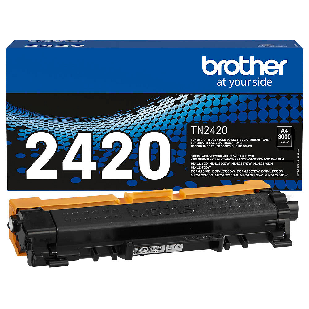 Brother TN-2420 Hoch Kapazität Laserdruck Tonerkartusche - Schwarz - Original - 1er Pack - 3000 Seiten
