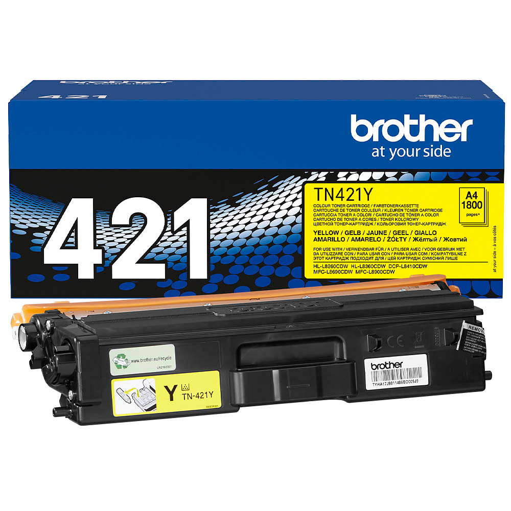 Brother TN421Y Laserdruck Tonerkartusche - Yellow - Originaler Pack - Laserdruck - 1800 Seiten