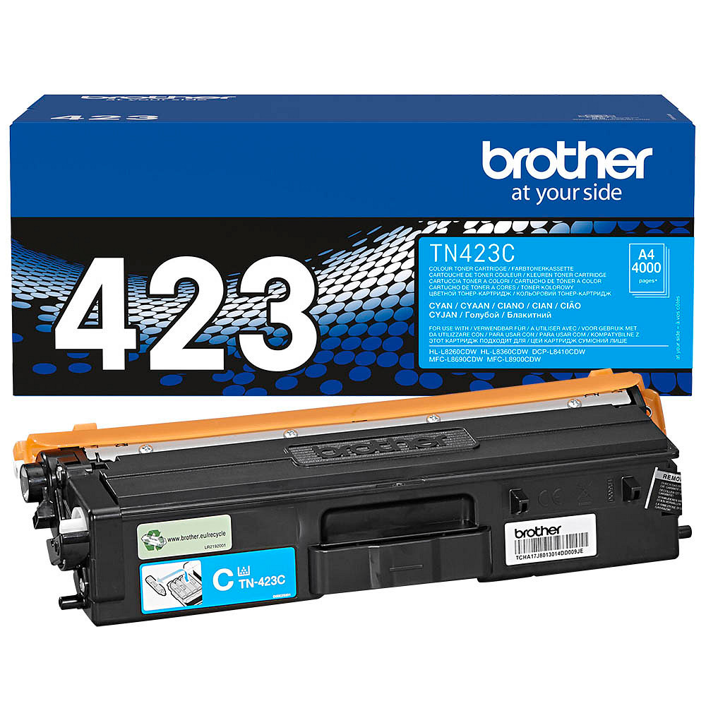 Brother TN423C Laserdruck Tonerkartusche - Cyan - Originaler Pack - Laserdruck - 4000 Seiten