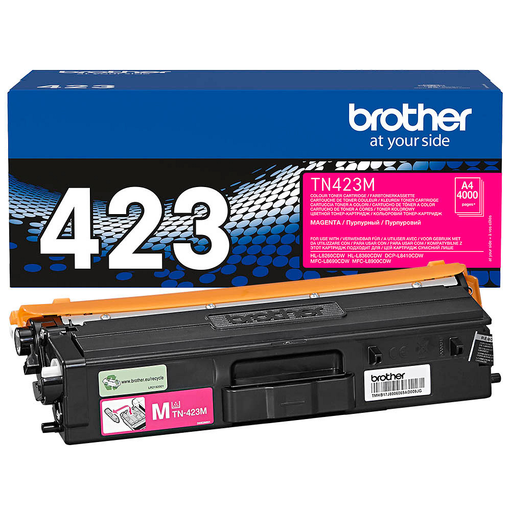 Brother TN423M Laserdruck Tonerkartusche - Magenta - Originaler Pack - Laserdruck - 4000 Seiten