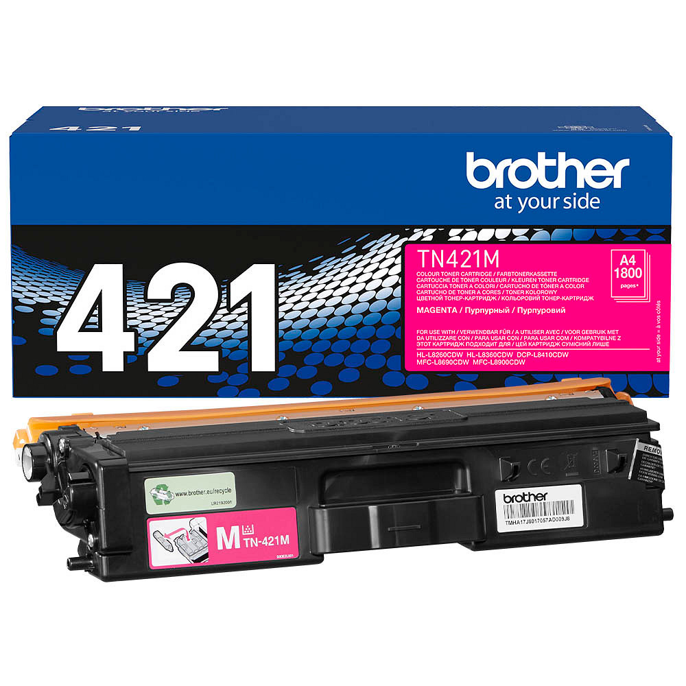 Brother TN421M Laserdruck Tonerkartusche - Magenta - Originaler Pack - Laserdruck - 1800 Seiten