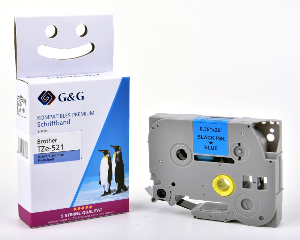 G & G Schriftbandkassette 17086 Brother TZe-521 ppm-stuttgart_Berlin
