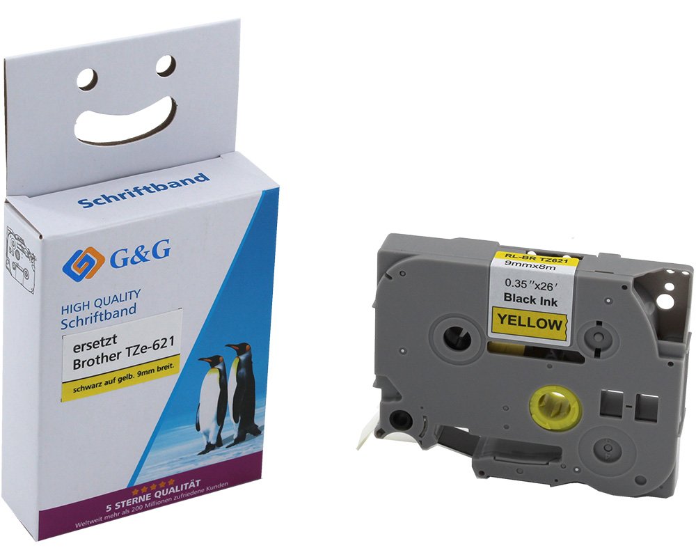 G & G Schriftbandkassette 14976-2 brother-TZE-621 ppm-stuttgart_Berlin