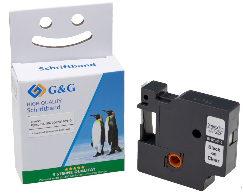G&G 15565 Kompatibel mit Dymo D1 40910 S0720670 Schriftbandkassette ppm-stuttgart Berlin
