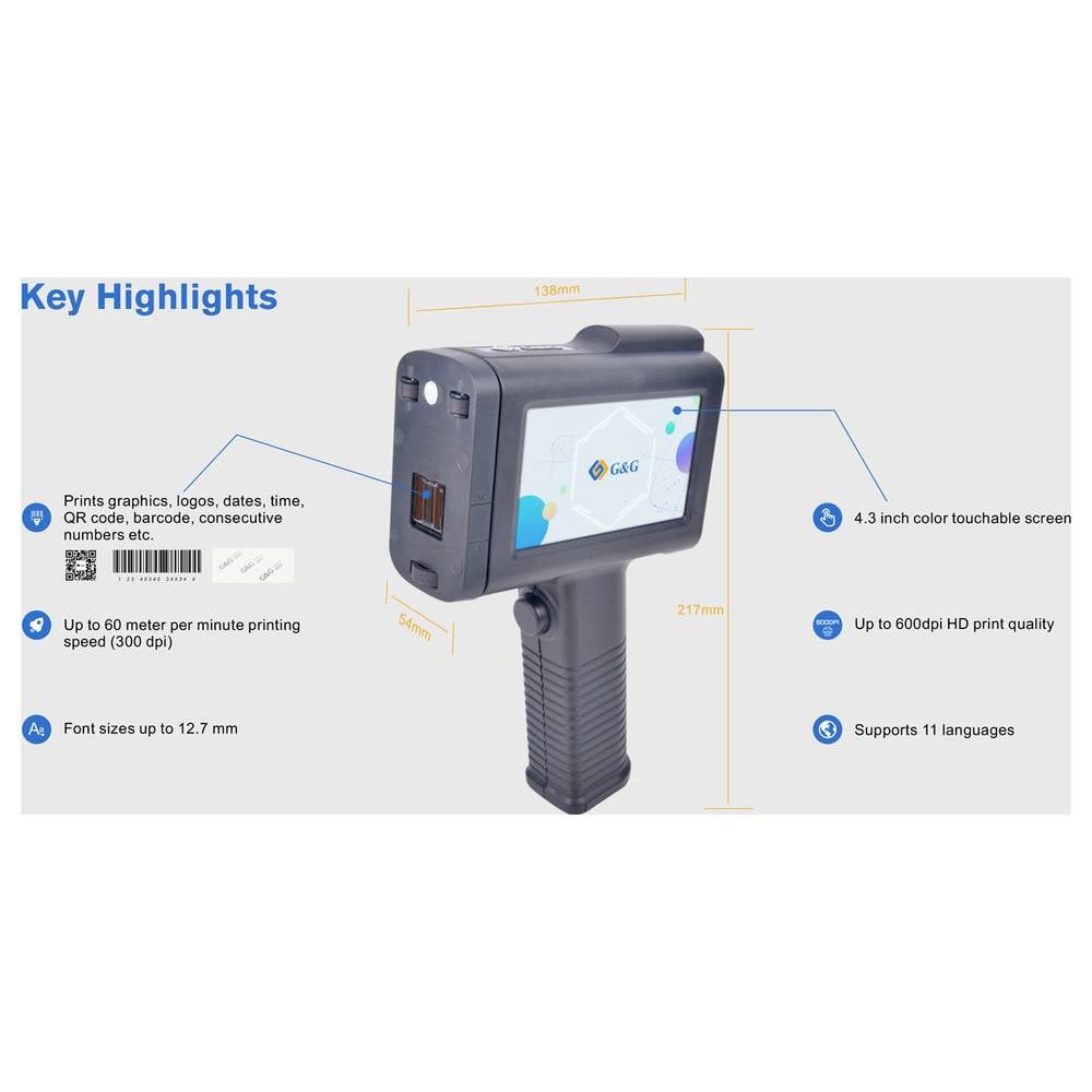 G&G Handheld-Beschriftungsdrucker GG-HH1001B ppm-stuttgart Berlin